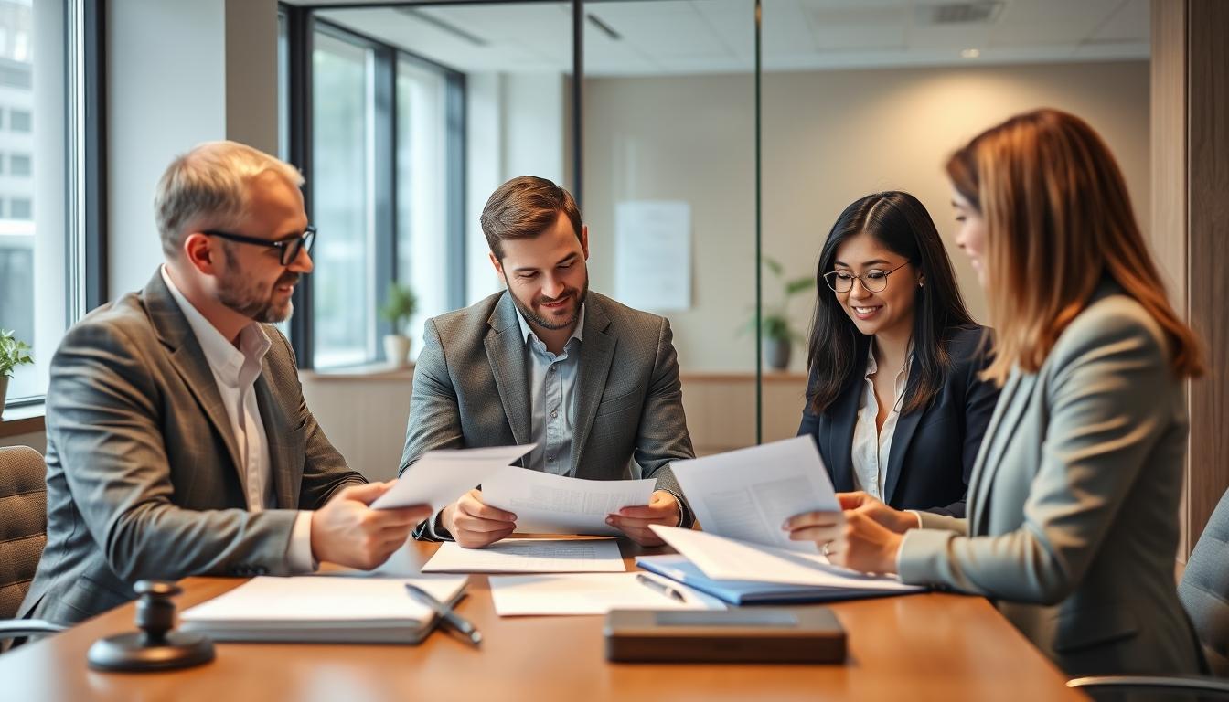 Signing a business contract